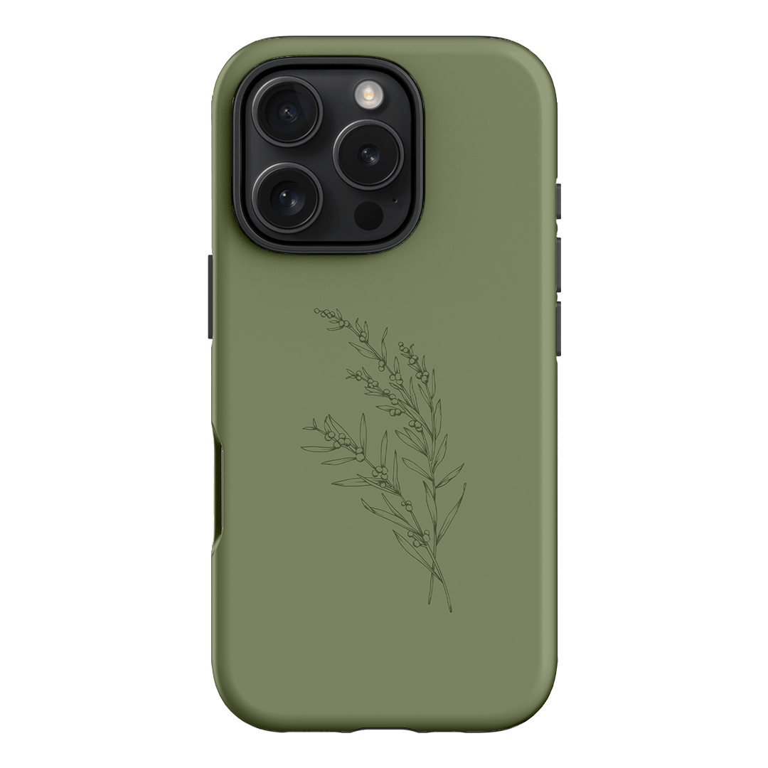 Durable Khaki Wattle Shockproof Phone Case - Slim Protective Cover for iPhone & Samsung - Perfect for Outdoor Adventures & Daily Use