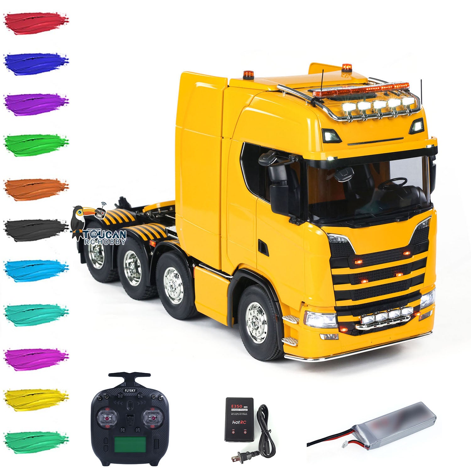 Pre Order TAMIYA 56371 1/14 Scale 8X4 770S RC Tractor Truck with Painted Body, Lights & Sound - Remote Control Model Truck for Hobbyists & Collectors - Perfect for Racing, Display & RC Enthusiasts