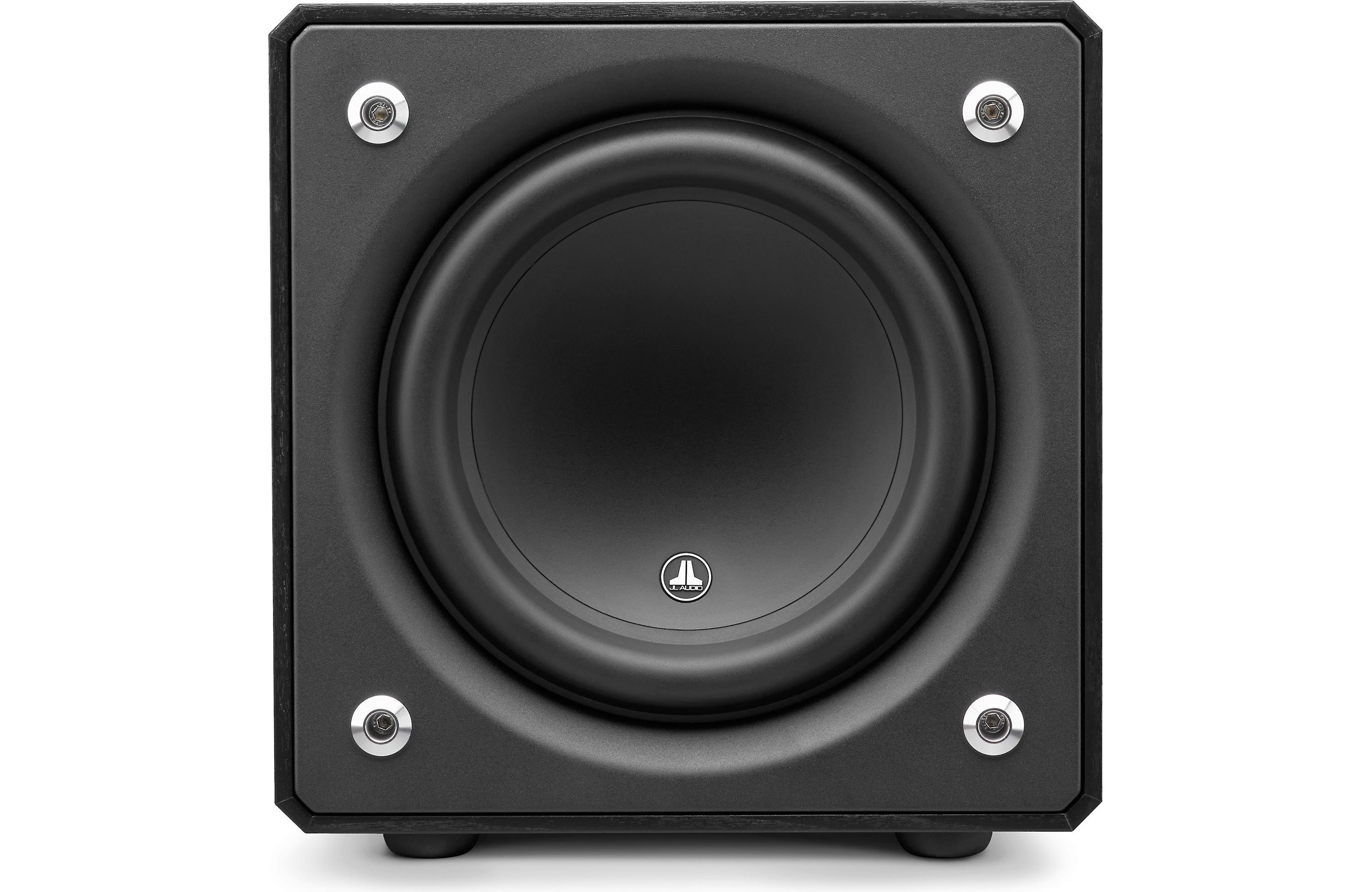 JL Audio E SUB 110 ASH 10 Inch Powered Subwoofer - High Performance Home Theater & Car Audio Bass Speaker for Movies, Music & Gaming