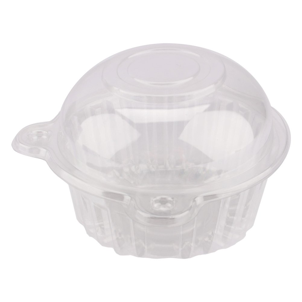 100pcs Clear Plastic Cupcake Boxes with Lids - Individual Dome Containers for Muffins, Cake Pops & Desserts - Perfect for Bakery, Party Favors & Gift Packaging