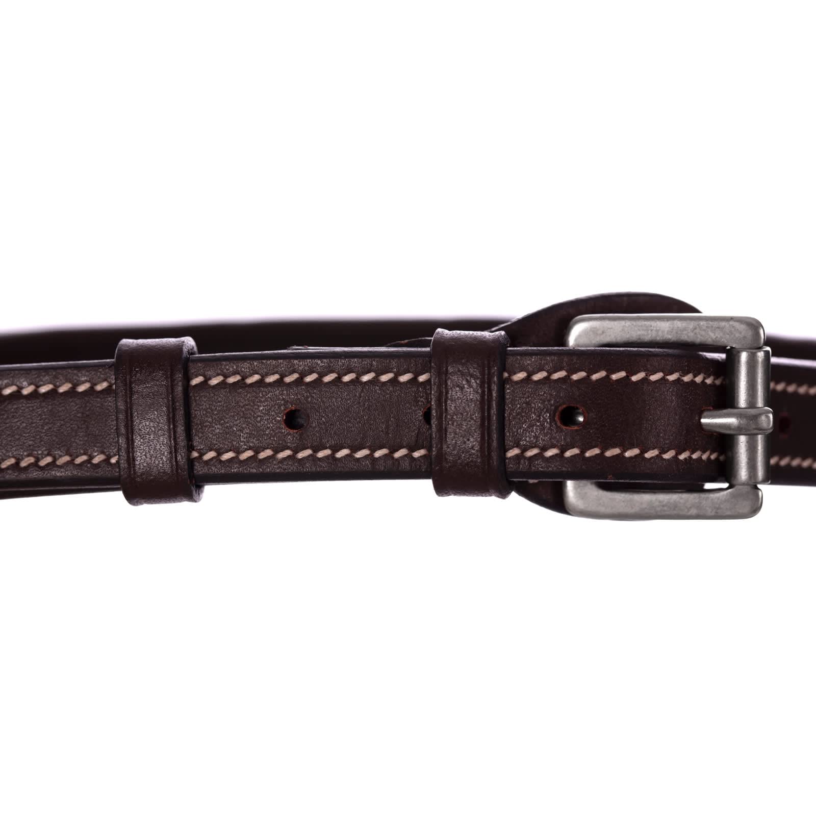 Equinavia Saga Adjustable Padded Fancy Stitched Hunter Bridle with Reins - Premium Equestrian Riding Gear for Show Jumping & Dressage | Comfort Fit Leather Horse Bridle for Training & Competition