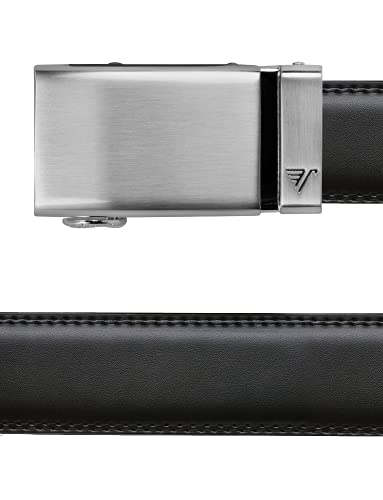 Alloy Buckle & Black Leather