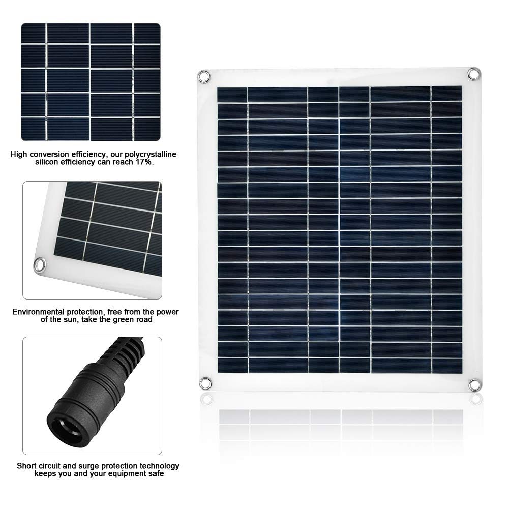High Efficiency Polycrystalline Solar Panel Controller for Car Batteries - 12V/24V Auto Solar Charge Regulator with LCD Display - Perfect for RVs, Boats, and Off-Grid Power Systems