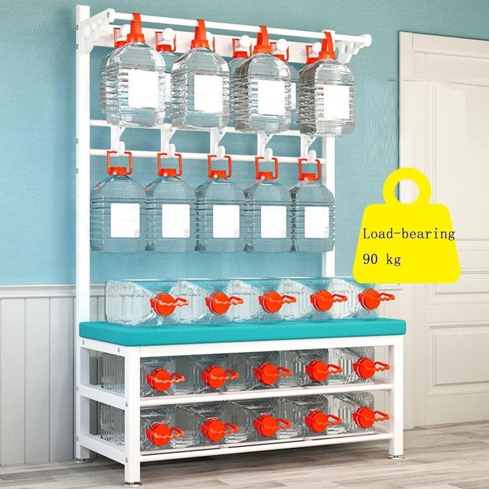 3-in-1 Entryway Coat Rack with Shoe Bench & Seat Cushion - Hall Tree Storage Organizer with Hooks & Hanging Rod for Mudroom, Hallway, Foyer - Easy Assembly (Pink, 60x33x172cm) - Perfect for Small Spaces & Home Organization