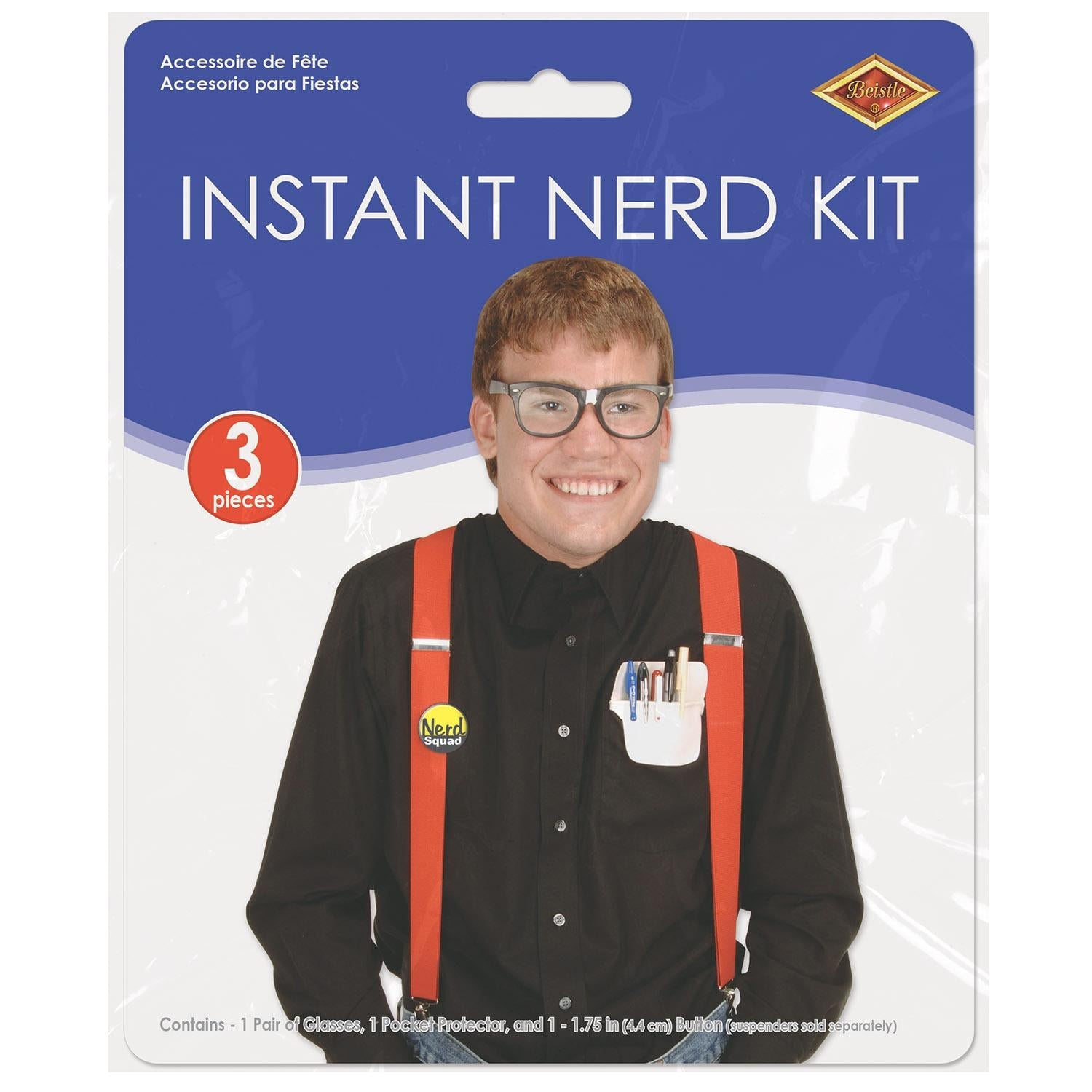 12 Pack Beistle Instant Nerd Costume Kit - Fun Glasses & Accessories for Halloween, Cosplay & Nerdy Parties | Perfect for Costume Parties, School Events & Themed Gatherings