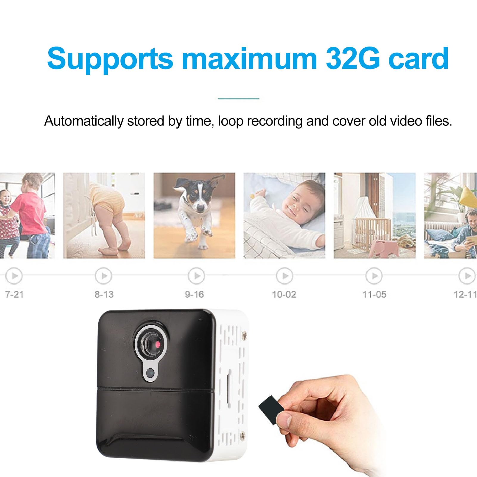 Indoor Security Camera with 2-Way Audio & Color Night Vision - HD Home Surveillance Camera with Smartphone App | Perfect for Baby Monitoring, Pet Watching & Home Protection