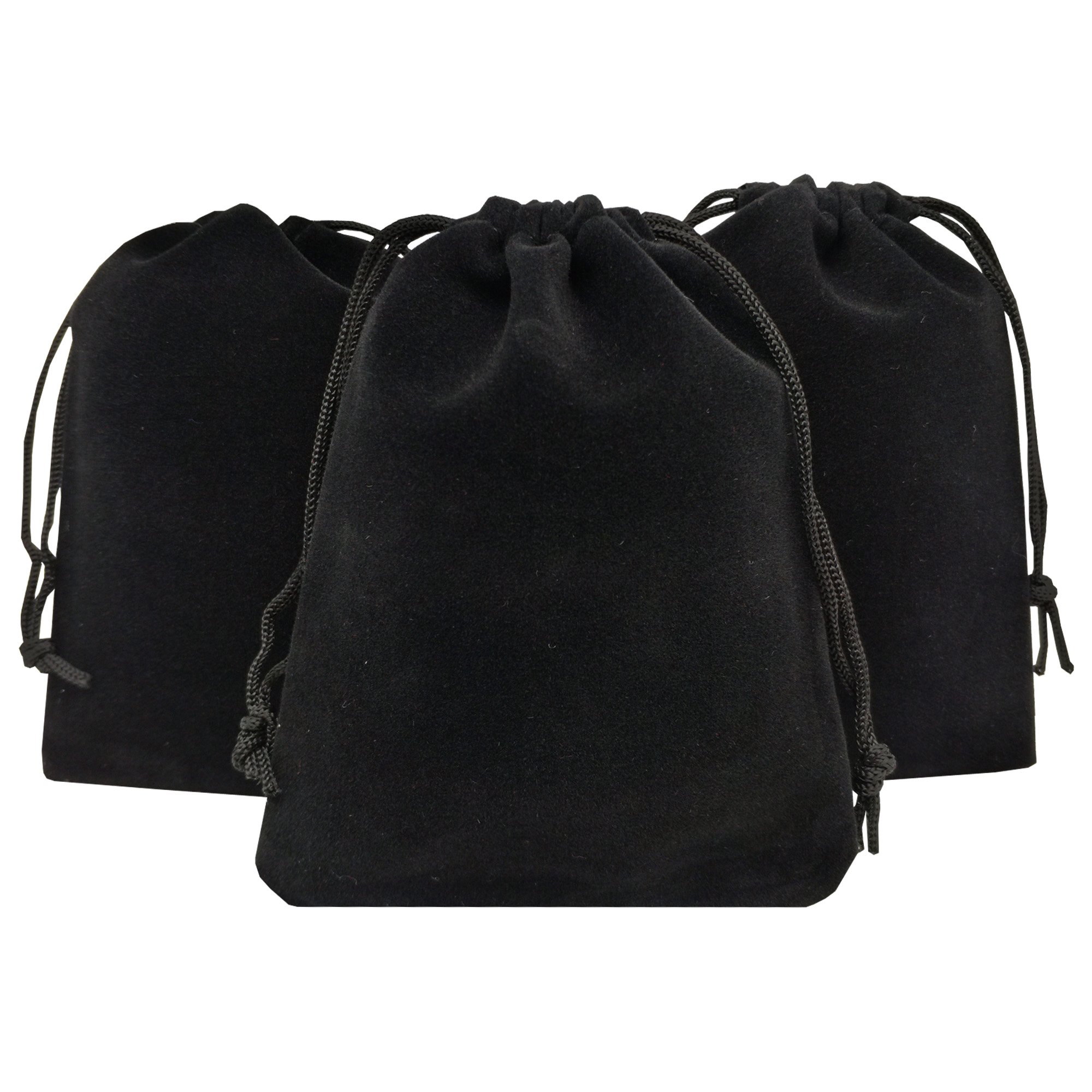 50pcs Black Velvet Drawstring Bags 4