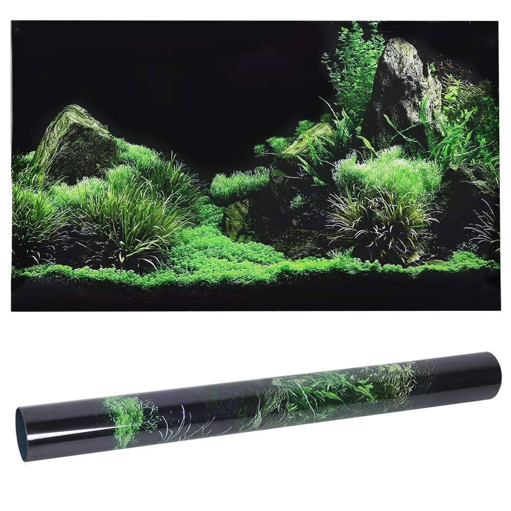 Aquarium Background Sticker - Underwater PVC Decal for Fish Tank (91x50cm) - Perfect for Home & Office Decor