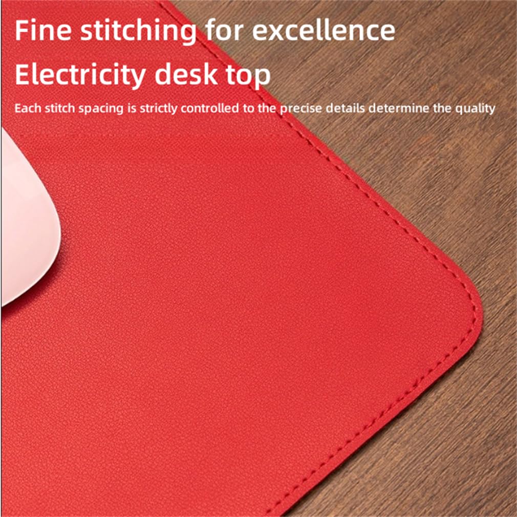 Non-Slip PU Leather Desk Blotter - Large 31.5x15.7 Inch Mouse Pad for Computer, Waterproof Double-Sided Desk Protector Mat in Light Brown | Perfect for Office, Gaming & Home Workspace Setup