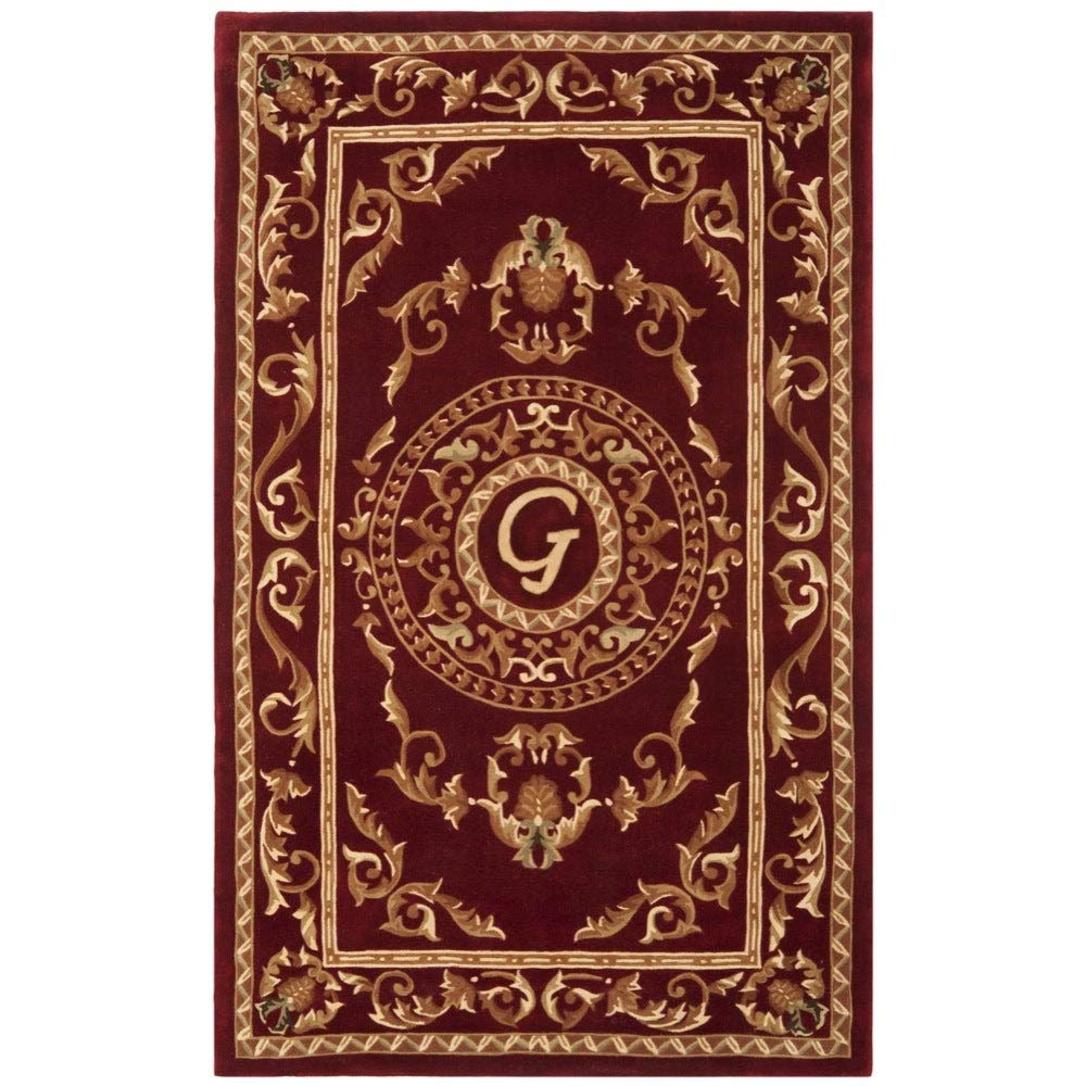 Safavieh Naples Burgundy 3' x 5' Area Rug - Soft Traditional Persian Design for Living Room, Bedroom & Dining Room Decor