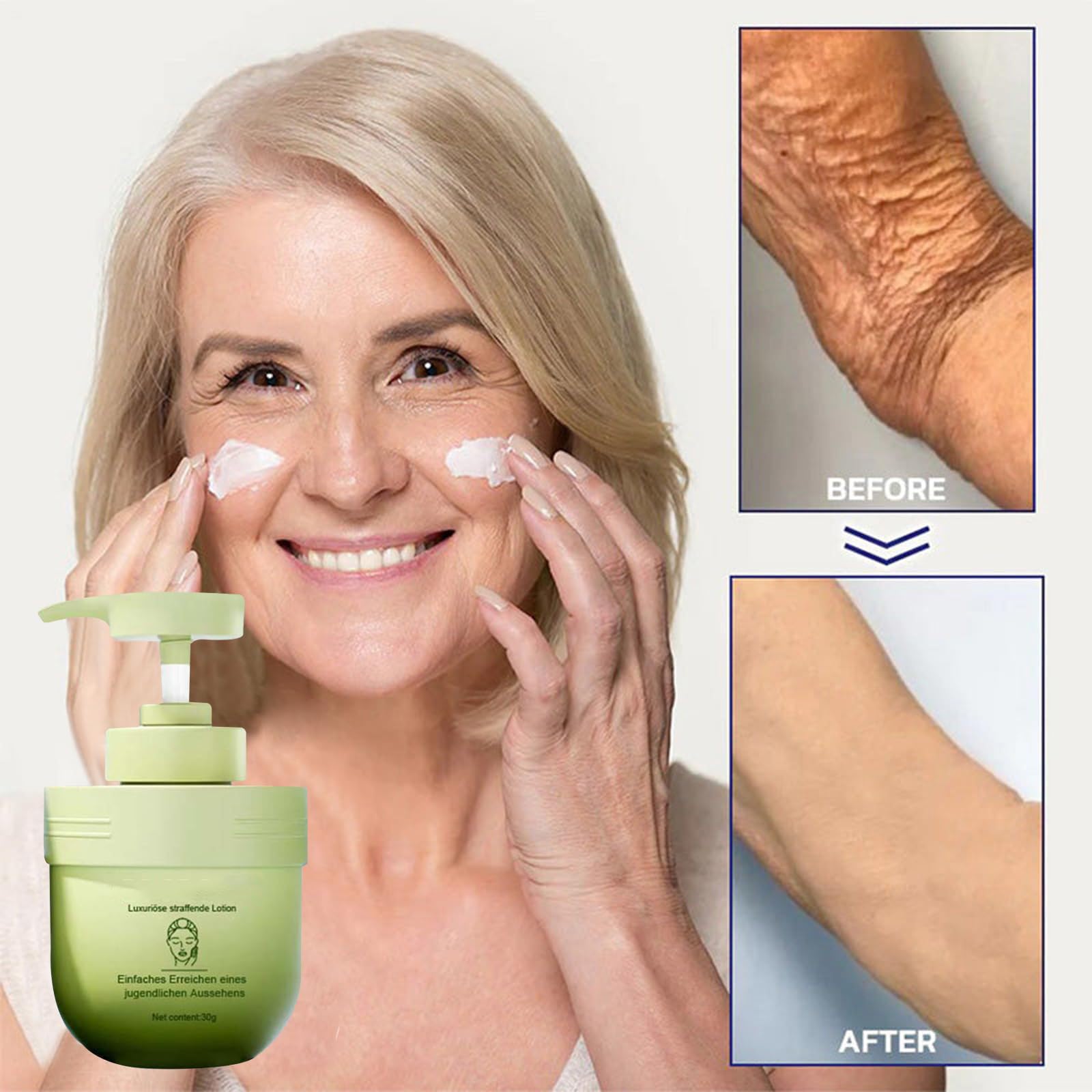 Premium Collagen Firming Body Cream - Tighten & Moisturize Skin for All Skin Types | Anti-Aging & Skin Elasticity Booster | Perfect for Daily Skincare & Nighttime Routine