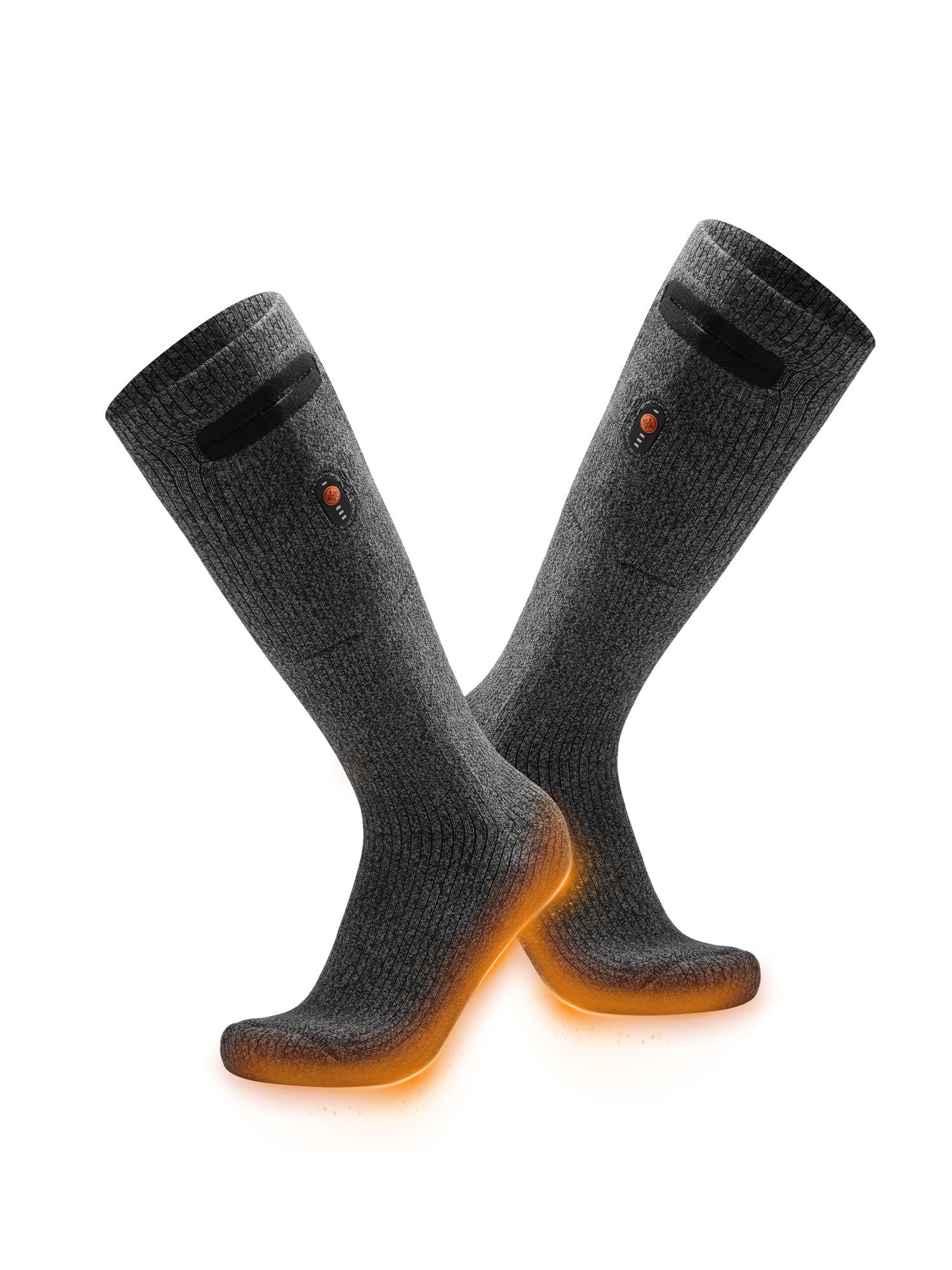 ORORO Upgraded Rechargeable Heated Socks for Men & Women - Electric Warming Socks for Cold Weather, Winter Sports & Outdoor Activities (Charger Not Included)