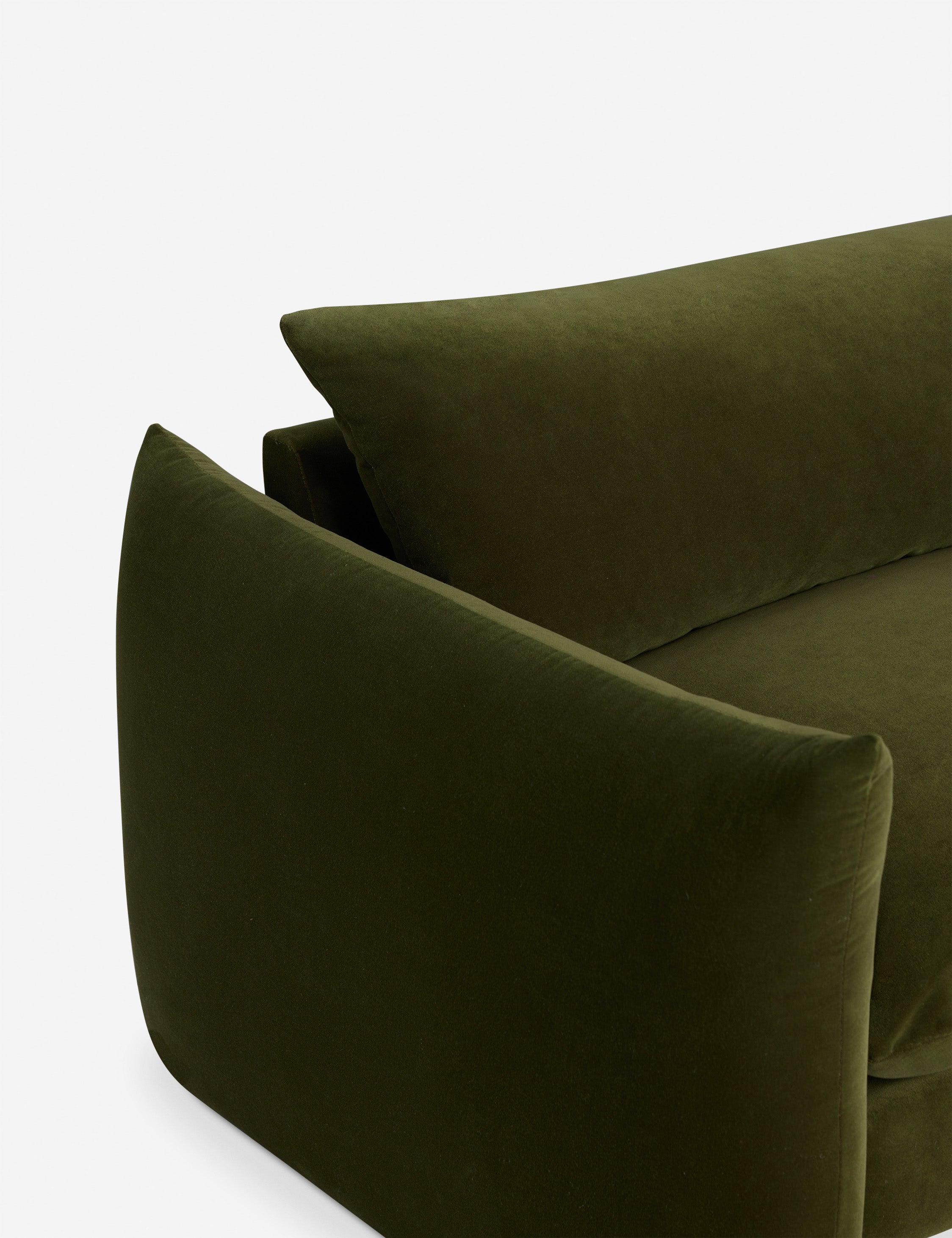 Luxury Loden Velvet Sofa - Modern Banks Sofa for Living Room | Comfortable & Stylish Home Furniture for Relaxation & Entertainment