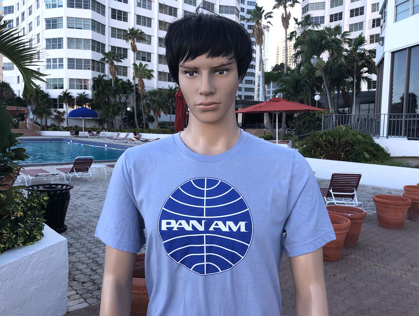 Vintage Pan American Airlines Blue Logo Unisex Short-Sleeve T-Shirt - Retro Airline Apparel for Travel Enthusiasts & Aviation Lovers