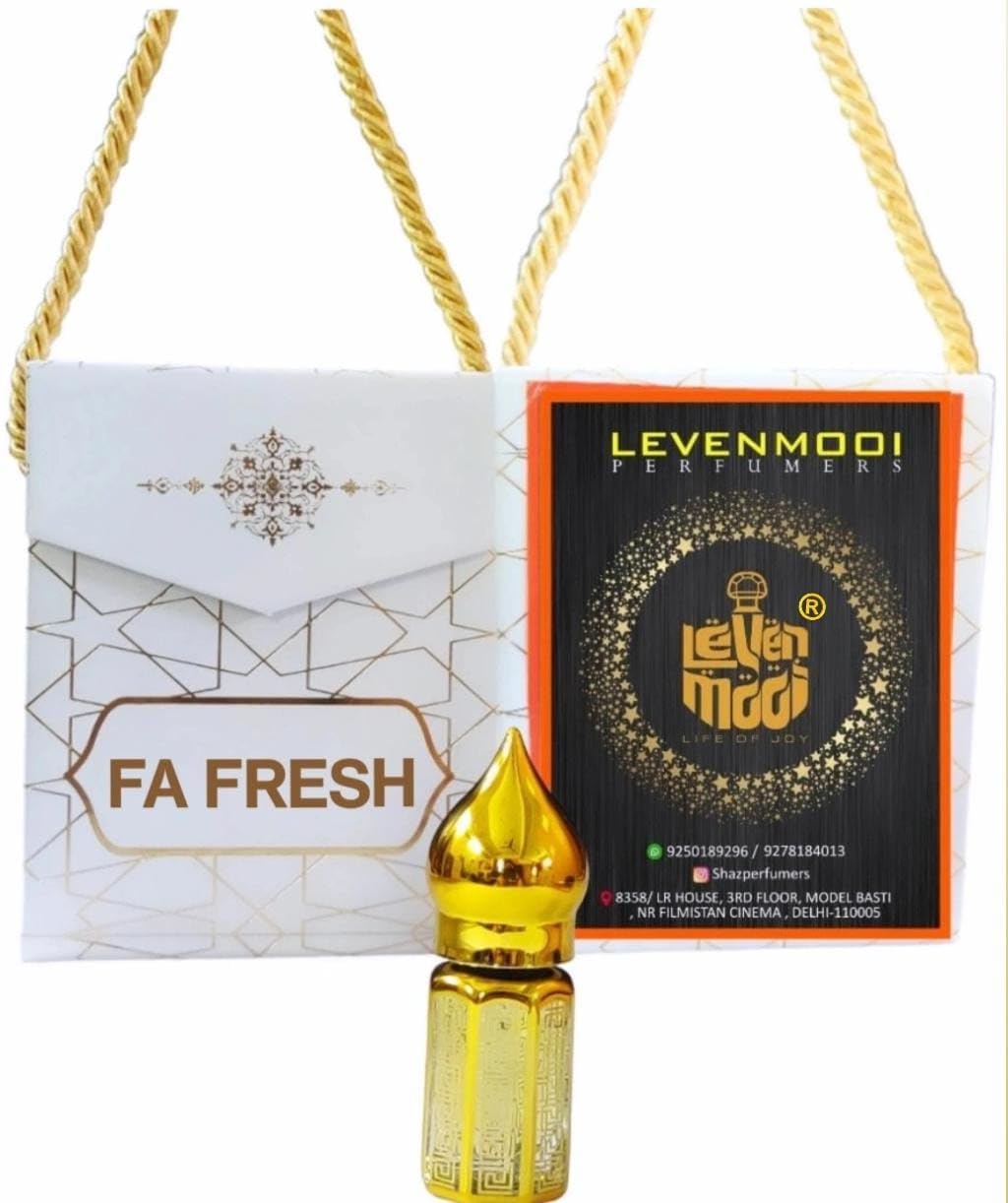 Levenmooi FA FRESH 6ml Long-Lasting Roll-On Perfume Oil - Unisex Fragrance for Daily Use, Parties & Special Occasions | Travel-Sized Leak-Proof Attar with Elegant Gift Bag | Perfect for Gifting, Office Wear & Date Nights