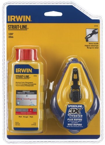 **Irwin Chalk and Reel Set (1932885) - 100-Foot Red Chalk Line - 2-Pack for Construction, Carpentry & DIY Projects**
