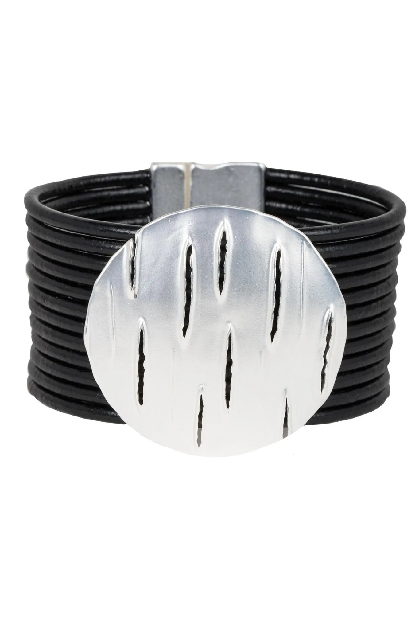 Slash Leather Bracelet for Men & Women - Genuine Leather Adjustable Wristband - Perfect for Casual Wear, Gifts & Everyday Fashion Accessories