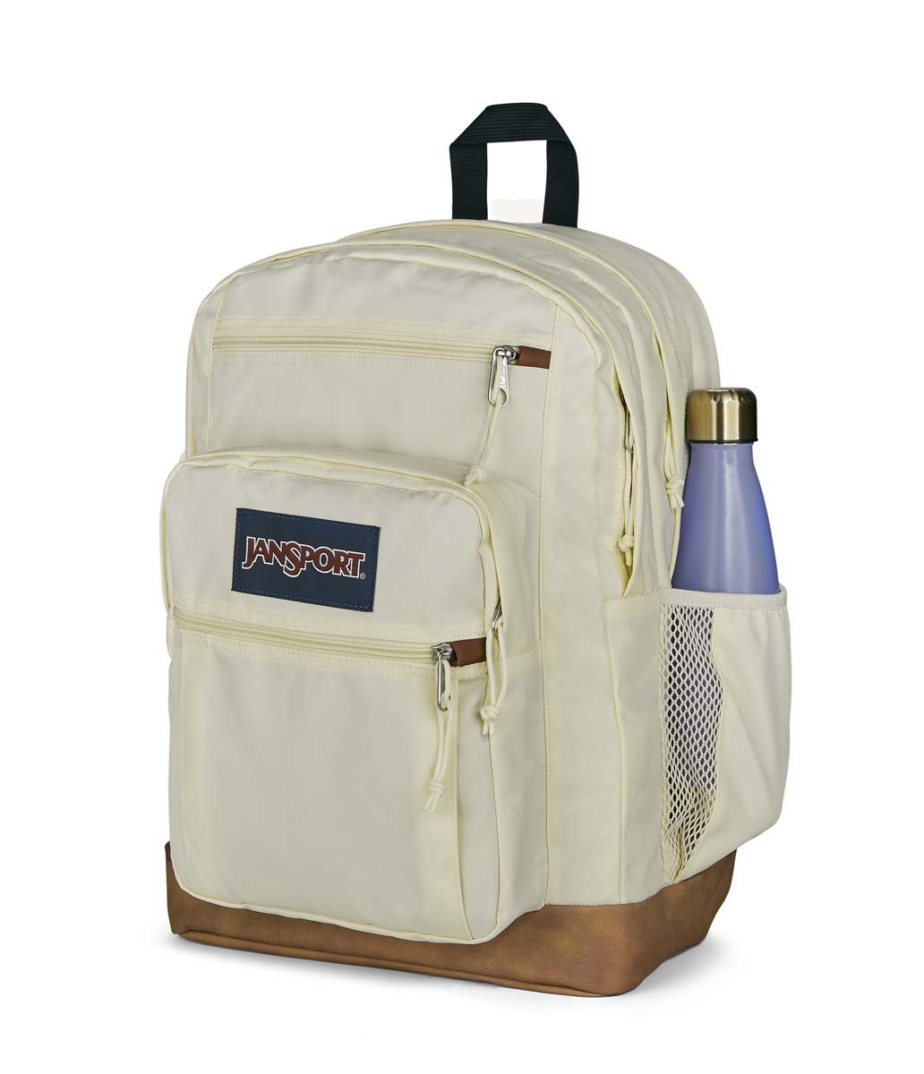 JanSport Cool Student Backpack for School & College - Lightweight Laptop Backpack with Padded Straps, Durable Water-Resistant Fabric (Coconut Color) - Perfect for Campus, Travel & Everyday Use