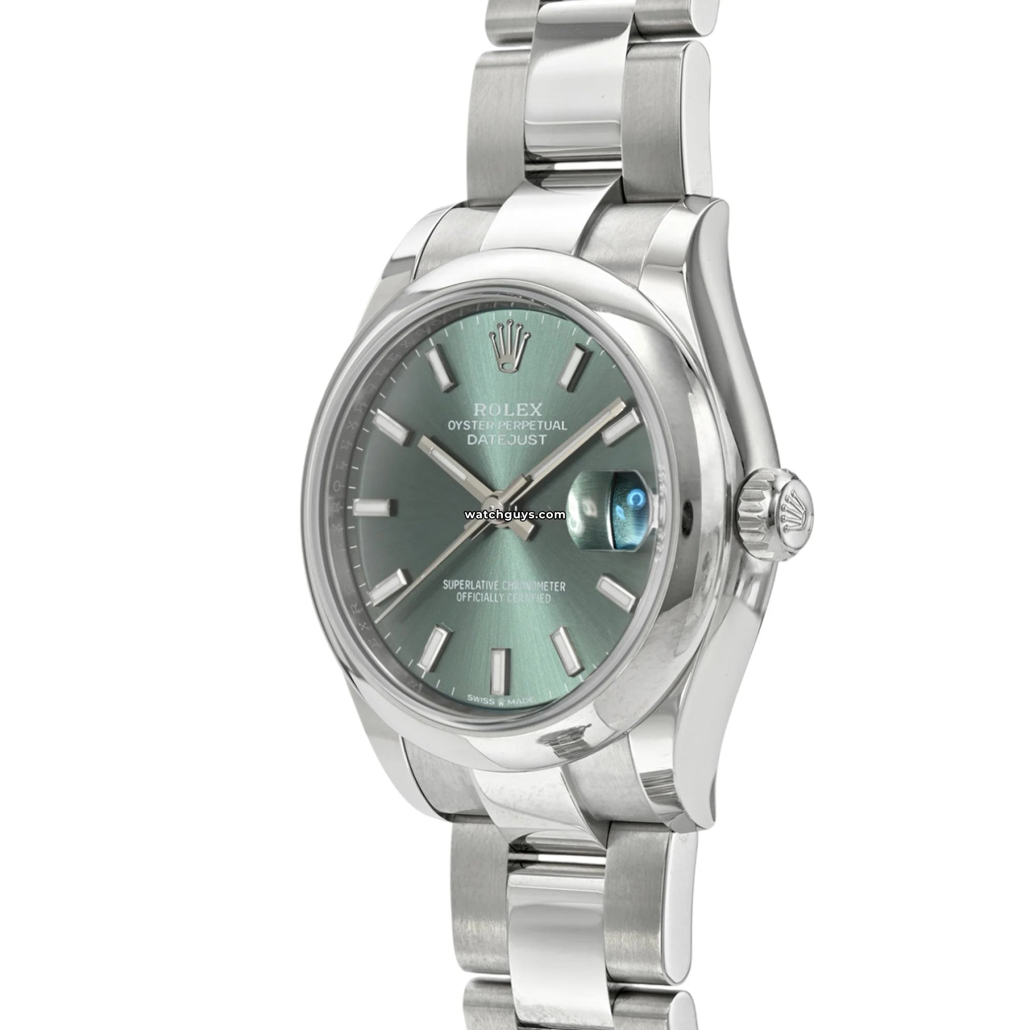 Rolex Datejust 278240 36mm Stainless Steel Watch with Green Dial & Oyster Bracelet - Perfect for Business, Formal Events & Luxury Gift Giving