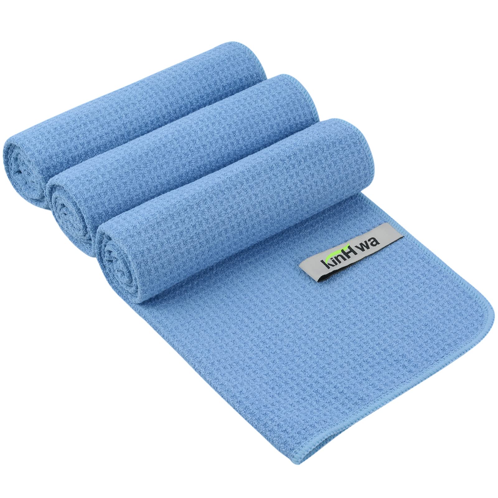 KinHwa Premium Microfiber Gym Towels - Super Absorbent & Quick Dry Workout Towels for Yoga, Fitness, Running, Treadmill & Cycling - Lightweight & Compact Sports Towel for Gym, Home & Travel