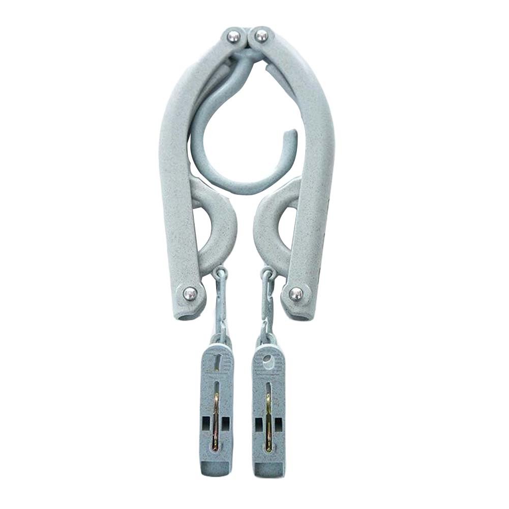 4-Piece Portable Foldable Travel Clothes Hanger with Clips - Compact Drying Rack for Laundry, Socks & Underwear - Perfect for Camping, Dorms & Small Spaces