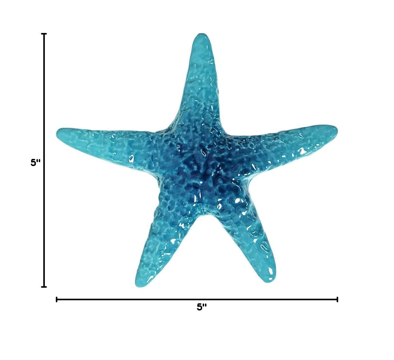 Mini Starfish Ceramic Swimming Pool Mosaic Tile - 5 Inch Aqua Blue for Pool Decor, Backsplash, Bathroom & Outdoor Design - Waterproof & Durable for DIY Projects