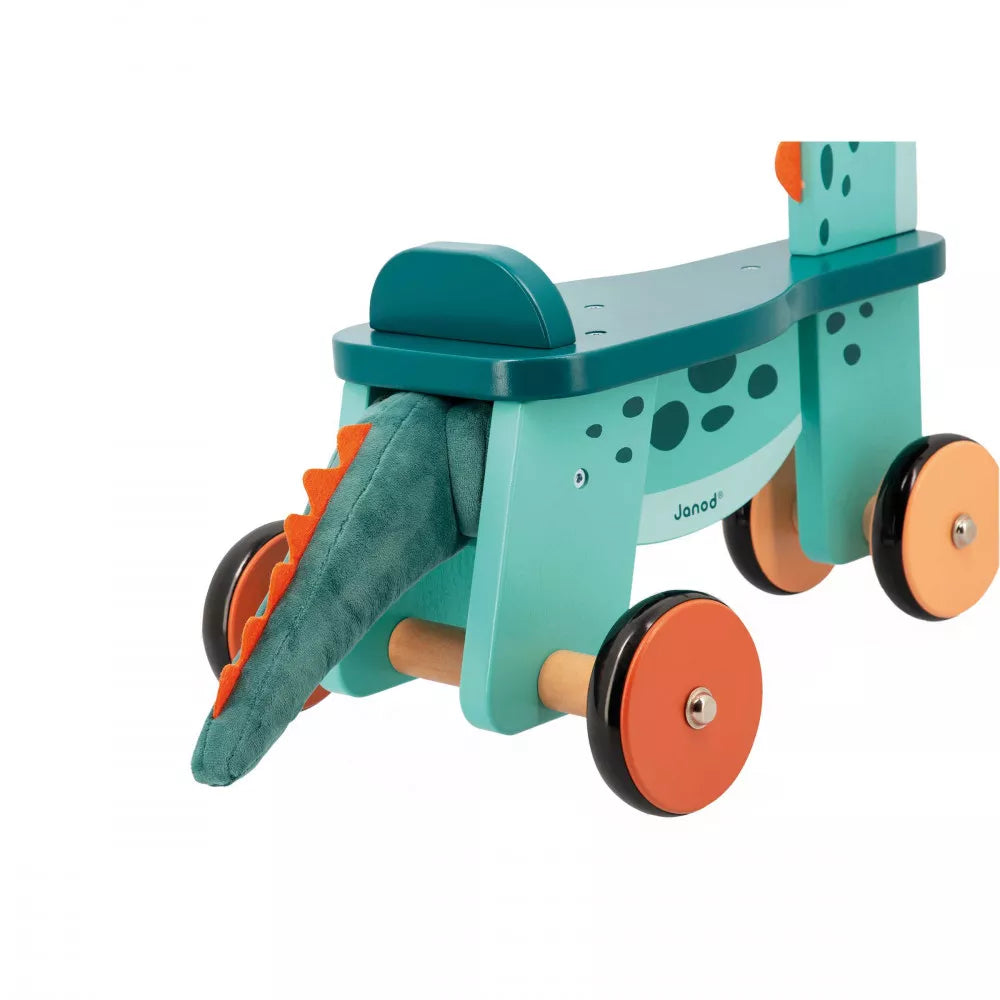Wooden Diplodocus Ride-On Toy for Kids - Dinosaur Push & Pull Walking Toy for Toddlers - Perfect for Indoor Play, Outdoor Adventures & Imaginative Playtime