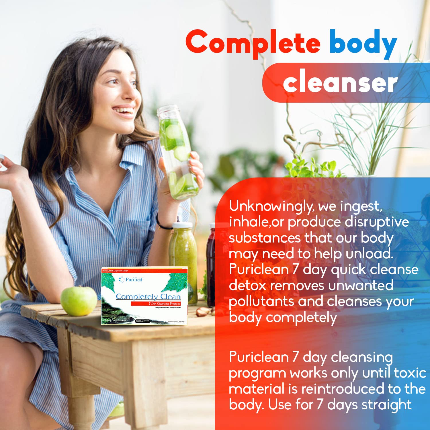 Wellgenix Omni Completely Clean 7-Day Toxin Cleanse - Complete Body Detox Supplement Pills with Natural Ingredients - Supports Liver & Digestive Health - Flush Out Toxins & Waste - 42 Capsules - Perfect for Post-Holiday Detox & Weight Management
