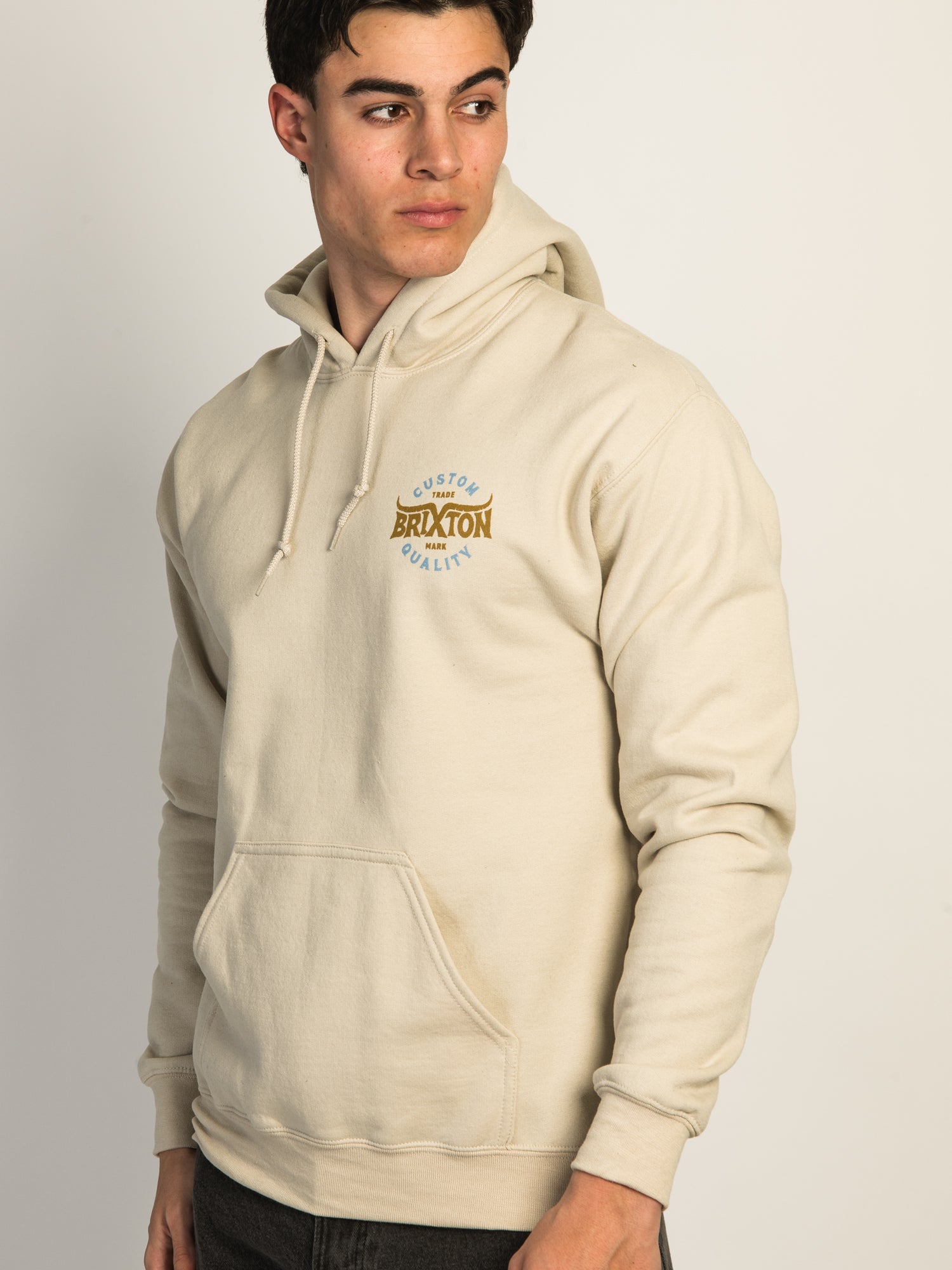 Brixton Gibson Pullover Hoodie for Men - Comfortable Cotton Fleece Sweatshirt with Kangaroo Pocket | Perfect for Casual Wear, Gym, and Outdoor Activities