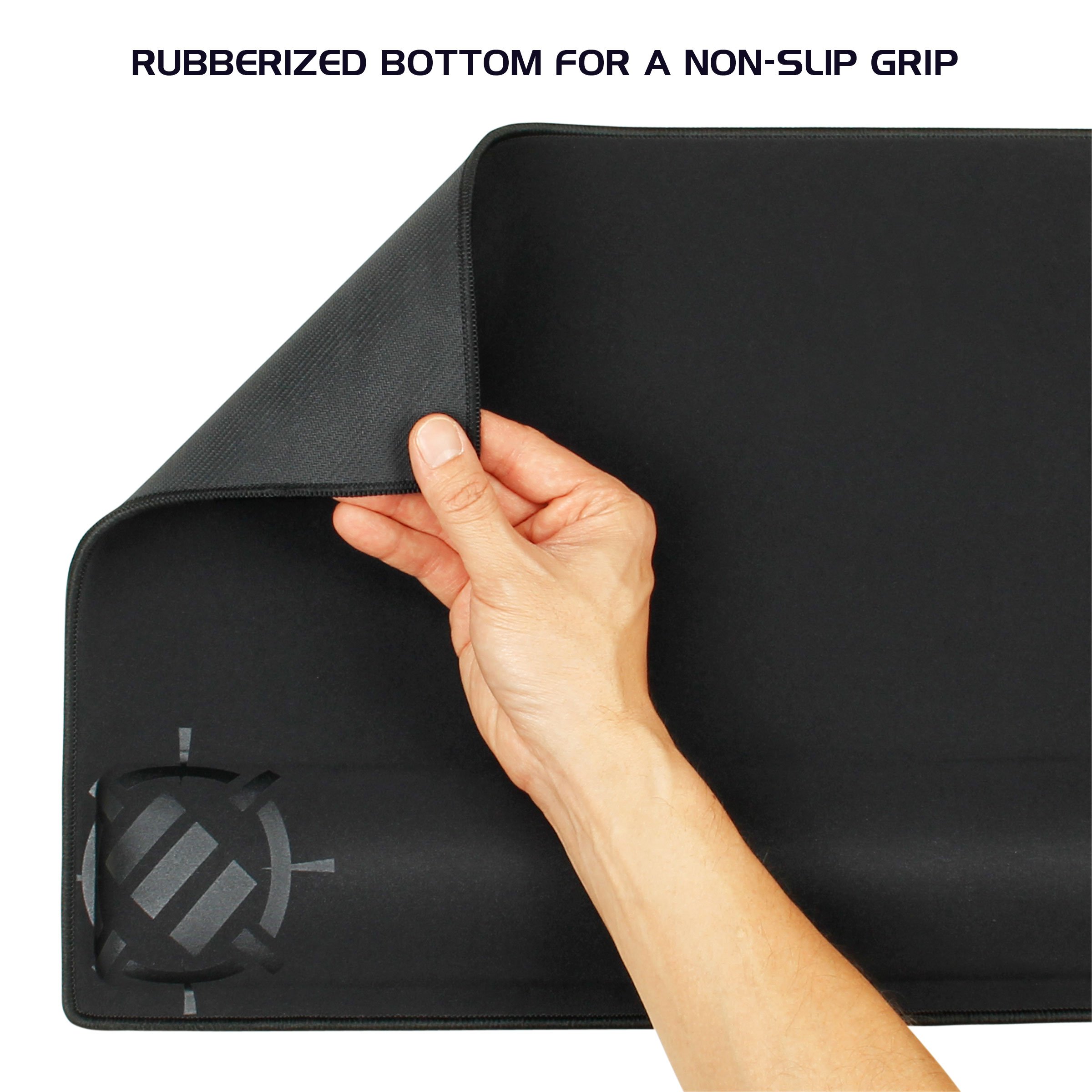 ENHANCE XXL Large Mouse Pad with 2XL Ergonomic Memory Foam Wrist Rest (31.5x13.78x1 Inch) - Anti-Fray Stitching & Soft Cushion Surface Desk Mat - Perfect for Gaming, Office Work & Computer Use - Designed in USA