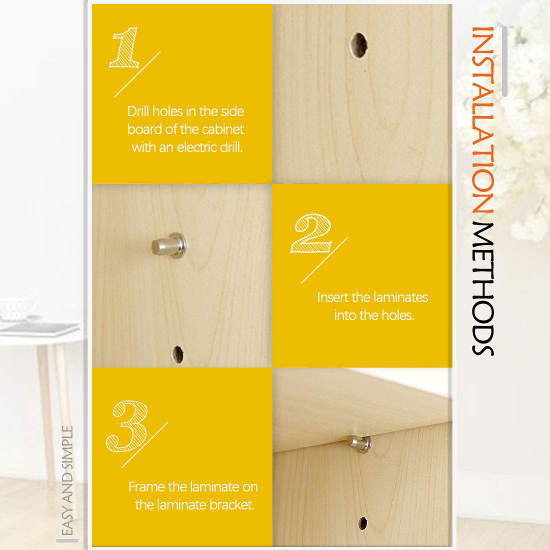 156 Pcs 6 Styles Nickel Plated Shelf Pins with Plastic Caps - Cabinet & Furniture Shelf Support Pegs Bracket Kit - Perfect for IKEA, Closet, Bookshelf, and DIY Storage Organization