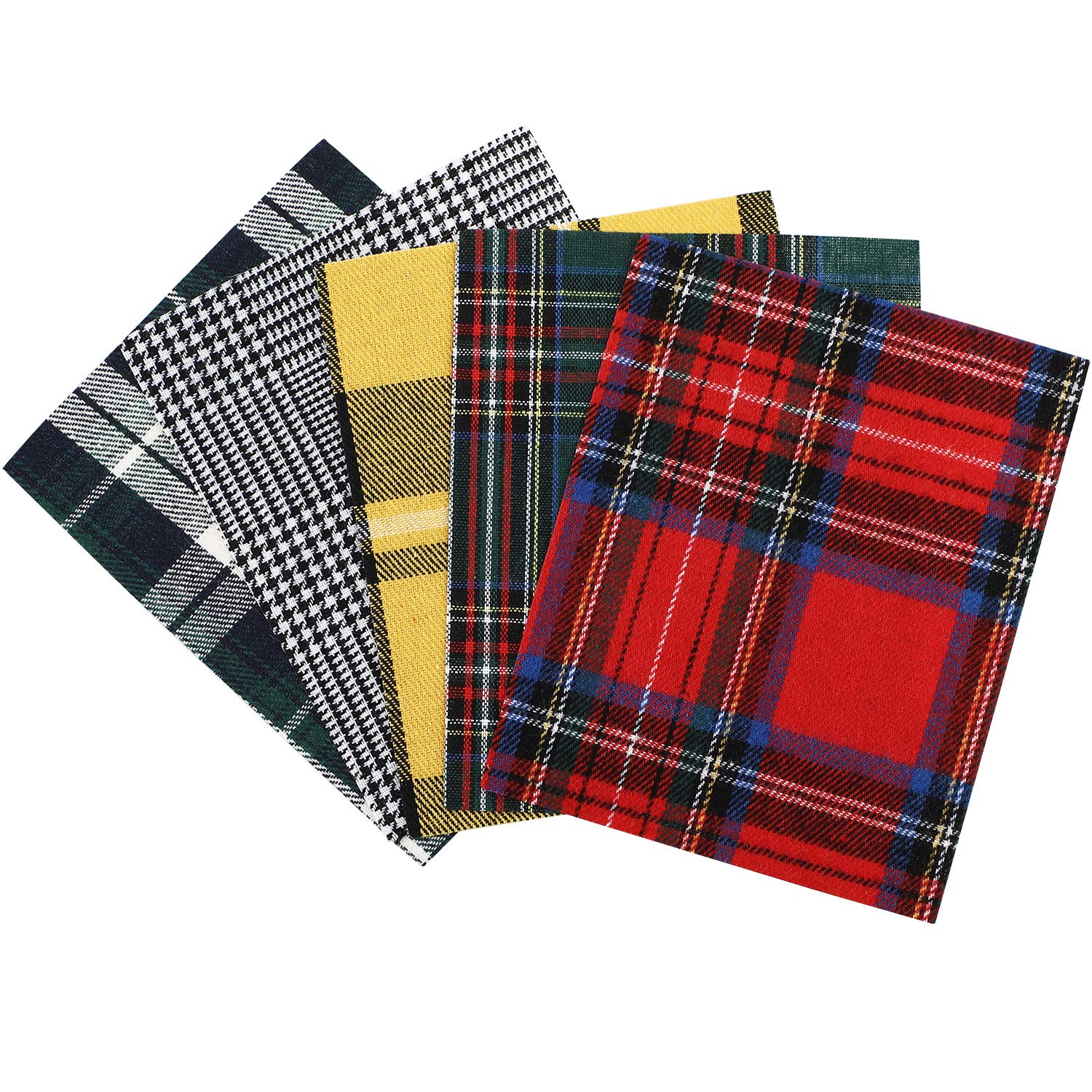 WILLBOND 20-Pack Iron-On Plaid Patches - Buffalo Fabric Heat Transfer Vinyl Repair Patches for Clothing & Jeans - 5 Style Variety Pack - Perfect for Easter Decor, DIY Fashion & Denim Repair