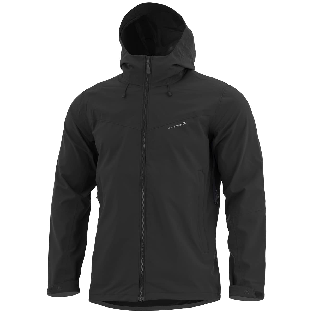 **Pentagon Men's Monlite Jacket - Lightweight Waterproof Windbreaker for Outdoor Activities, Hiking & Travel - Black**