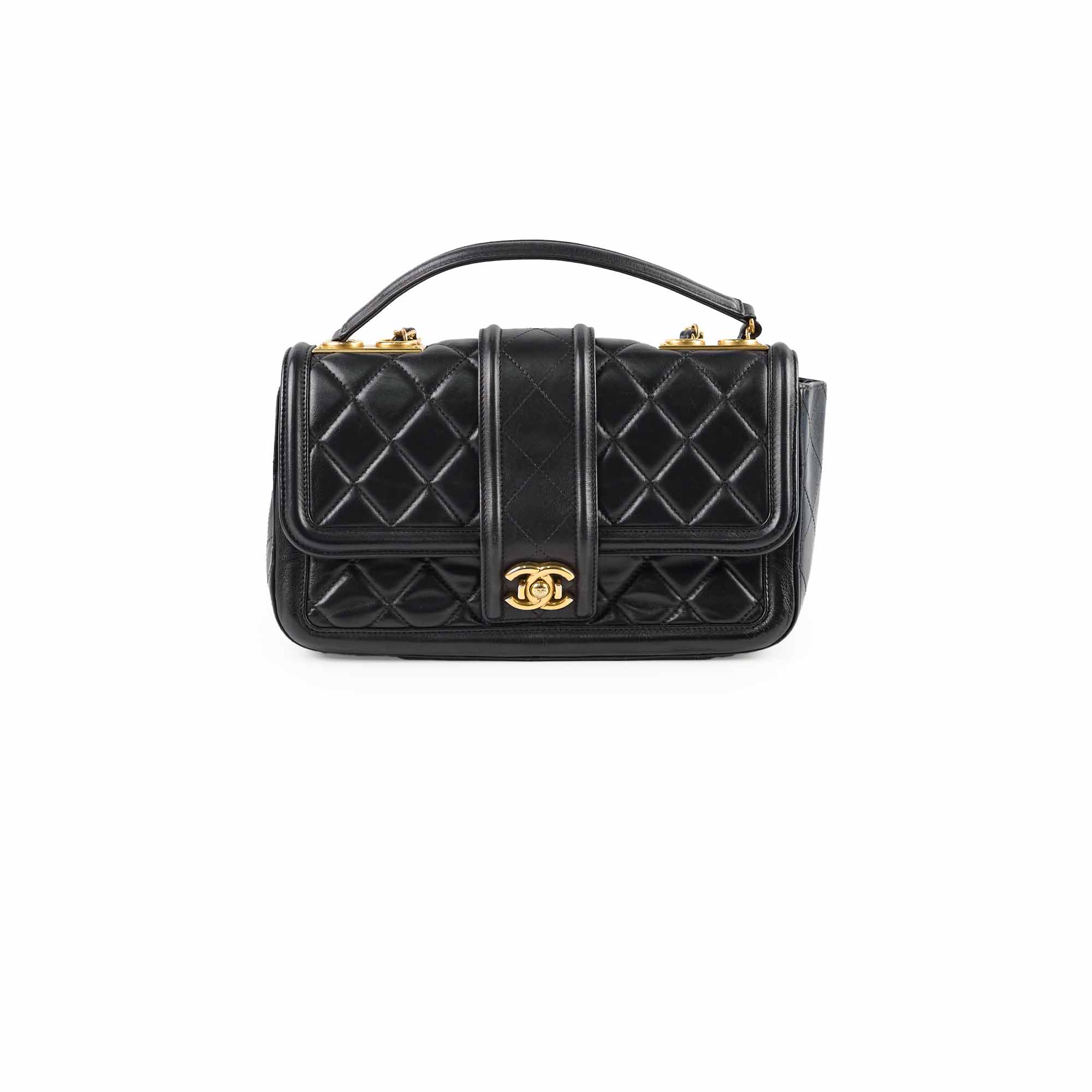 Chanel Medium Classic Flap Bag Black Leather - Elegant CC Logo Handbag for Women | Perfect for Work, Evening Events & Special Occasions