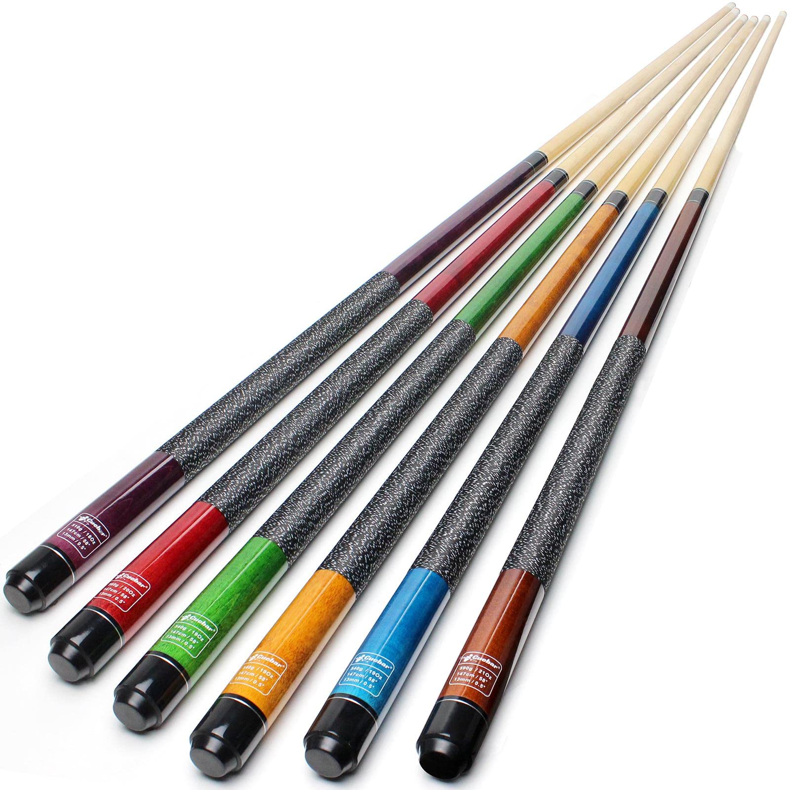 Premium 6-Piece Pool Cue Set - 58