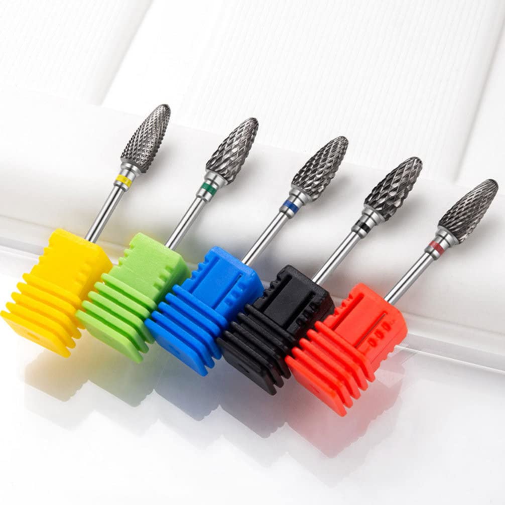Minkissy Professional Nail Drill Bits Set - Tungsten Steel Nail Polisher, Cuticle & Acrylic Nail Grinding Bits for Manicure & Pedicure | Perfect for Salon, Home Nail Care & DIY Nail Art