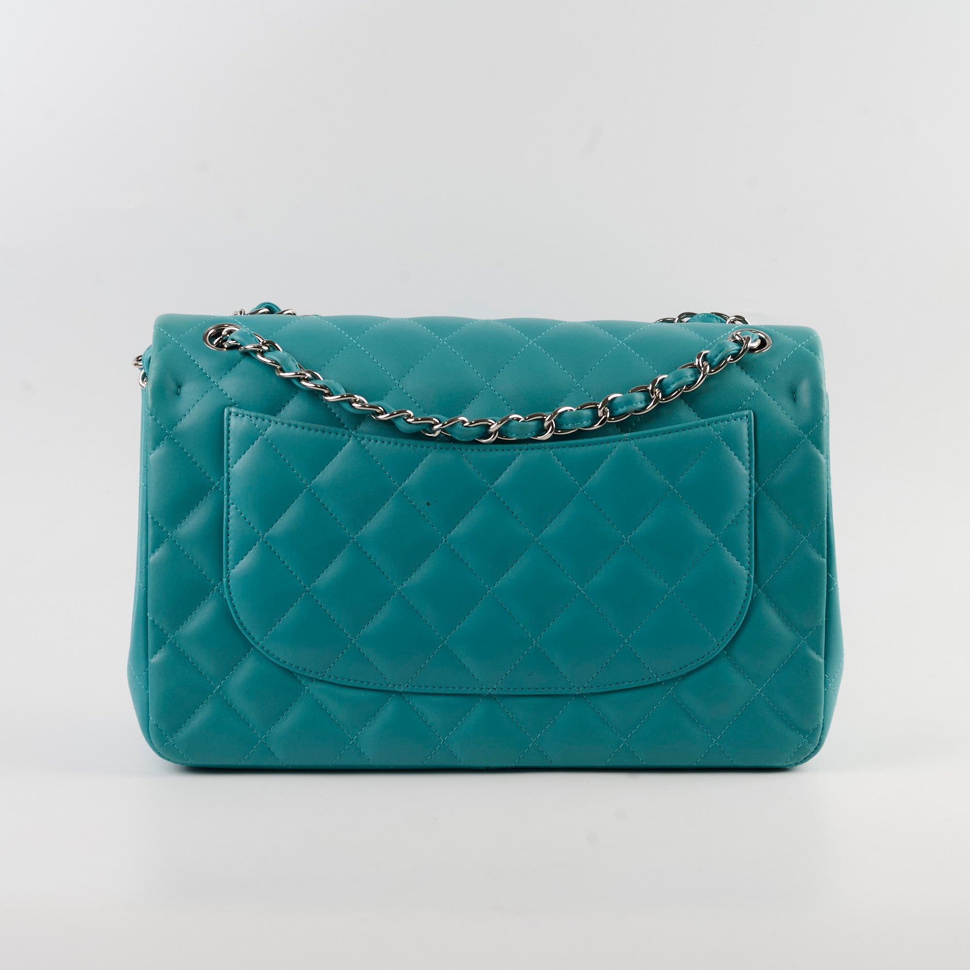Chanel Jumbo Double Flap Lambskin Blue Leather Shoulder Bag - Luxury Designer Handbag for Women | Perfect for Work, Evening Events & Special Occasions
