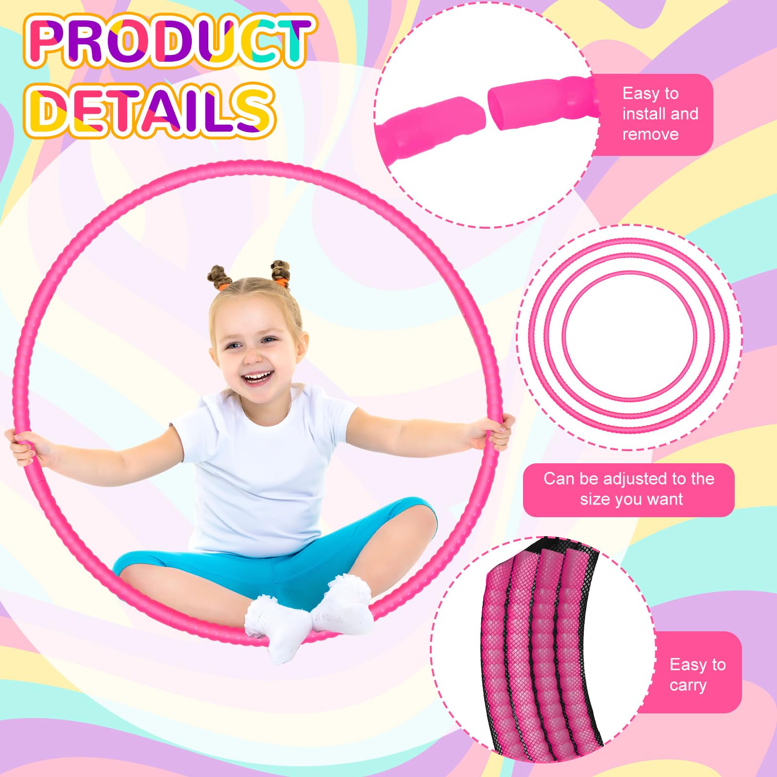 Shappy 6-Pack Detachable Hoops for Gym, Dog Agility & Party Decor