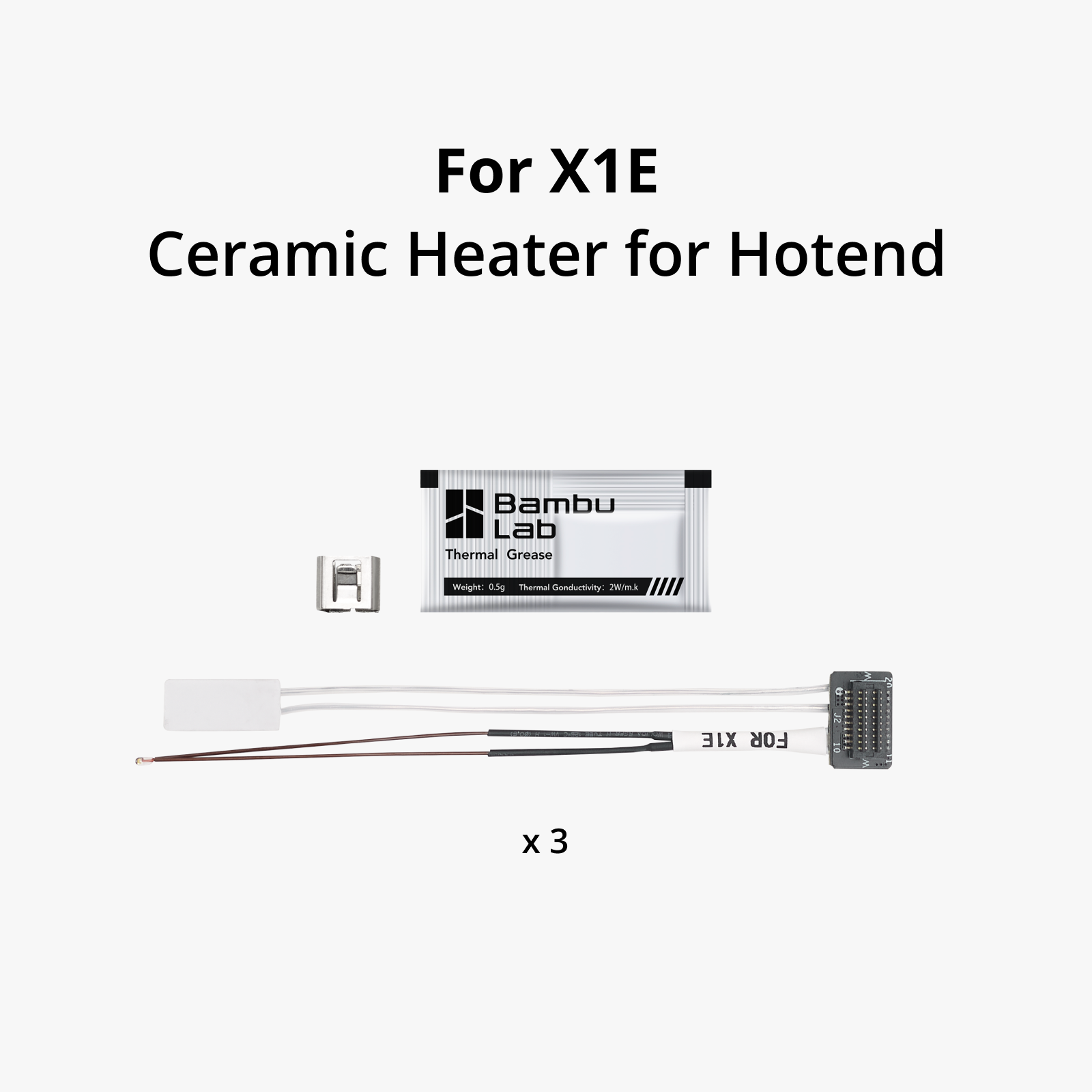 Bambu Lab Ceramic Heater for Hotend X1E - High Temperature 3D Printer Nozzle Heater for Bambu X1E Series | Perfect for 3D Printing, Rapid Prototyping & Industrial Manufacturing