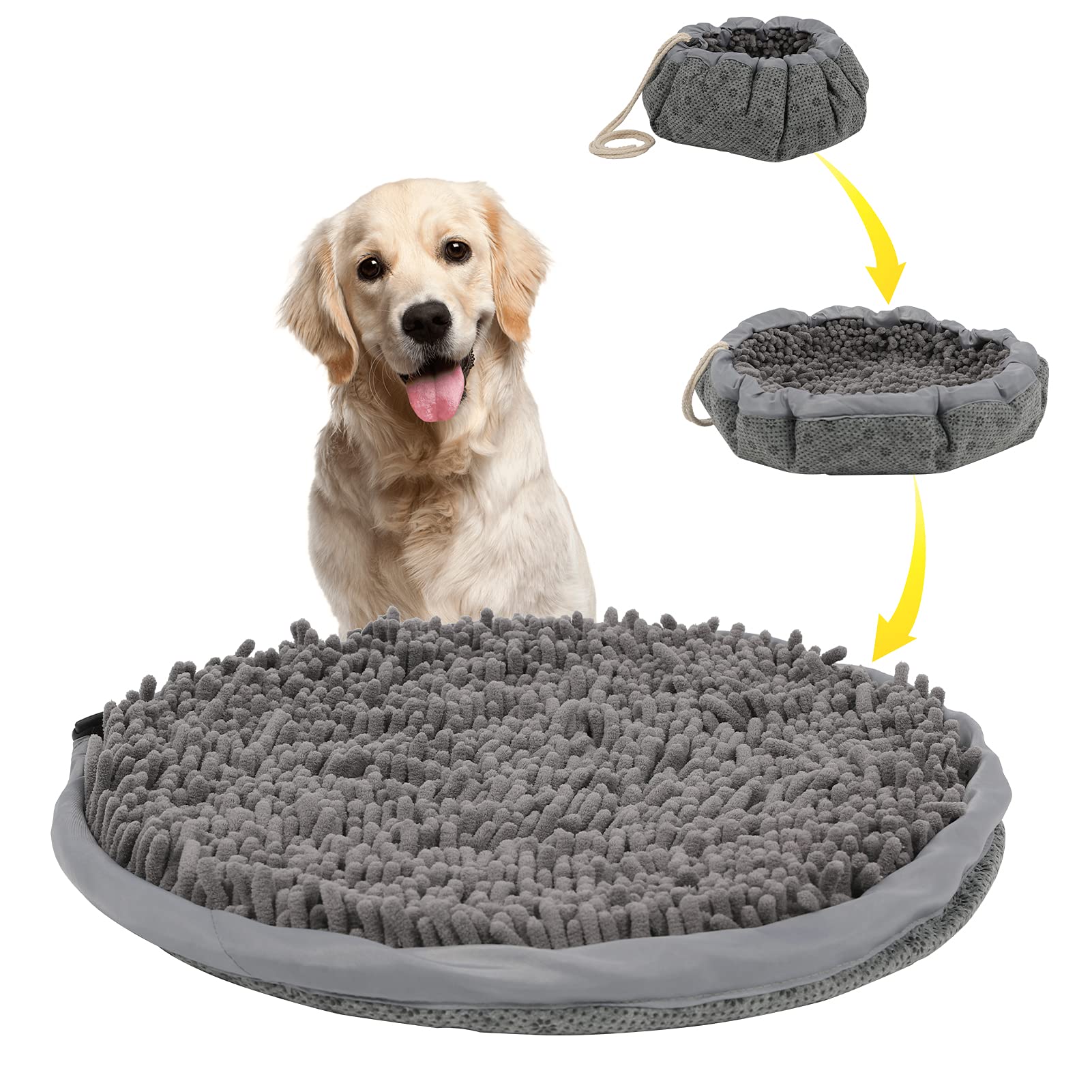 Mihealpet Snuffle Mat for Dogs & Rabbits - Interactive Foraging Toy for Mental Stimulation