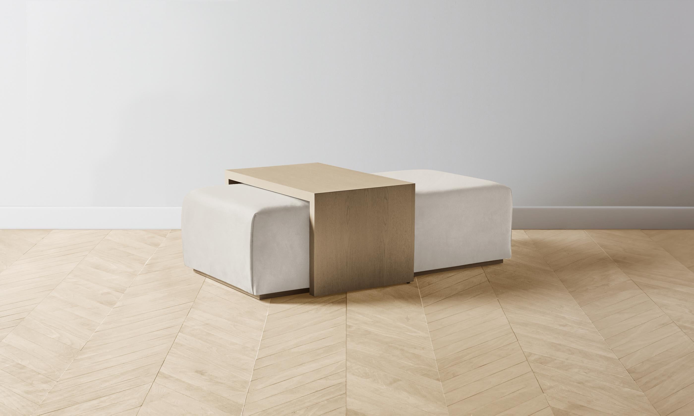 The Bowery Ottoman - Premium Nubuck Leather Sail Design for Living Room, Bedroom & Office - Stylish Footrest & Extra Seating