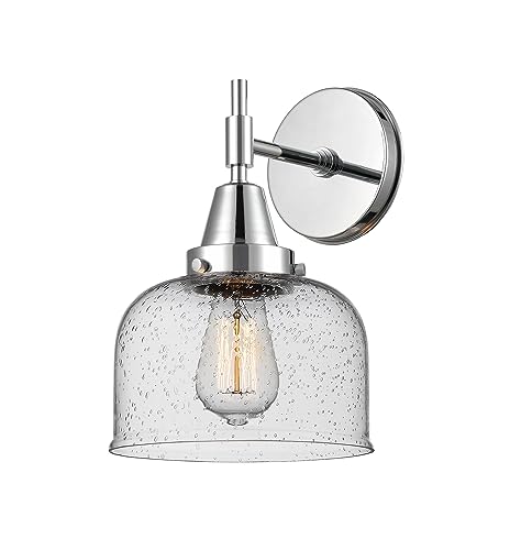 Innovations 447-1W-PC-G74 Modern Chrome Wall Sconce Light Fixture - Sleek Transitional Design for Living Room, Bedroom, or Hallway Lighting