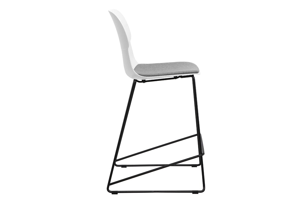 Sammy Counter Stool with Sled Base - 30 Inch Bar Height Stool, Durable Plastic Construction - Perfect for Kitchen Islands, Breakfast Bars & Home Decor