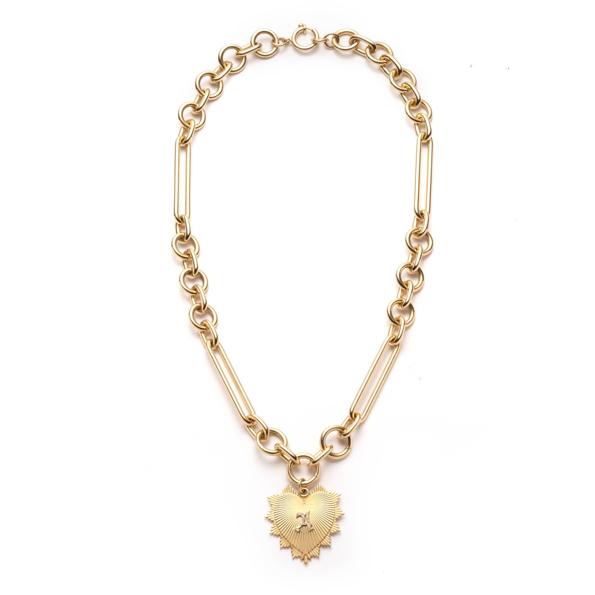 Stylish Oversized Mixed Clip Chain Necklace - Trendy Layered Statement Jewelry for Women - Perfect for Parties, Date Nights & Everyday Fashion