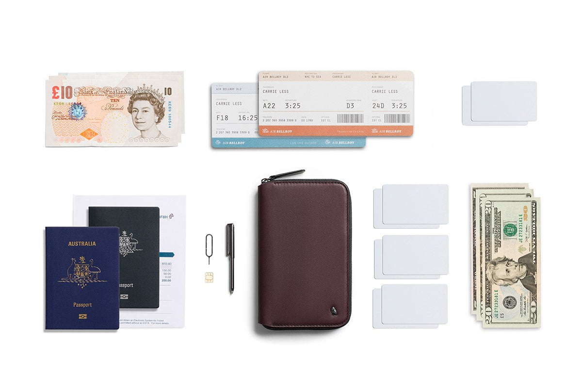 Bellroy Travel Folio Second Edition - Premium Leather Passport Holder & Travel Wallet for Men & Women - Perfect for Airports, Business Trips & International Travel
