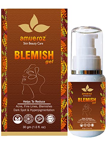 Amueroz Blemish Face Gel - Anti Acne & Dark Spot Treatment for Women & Men | Reduces Pimples, Pigmentation, Fine Lines & Scars | 30gm | Perfect for Daily Skincare Routine & Post-Breakout Care