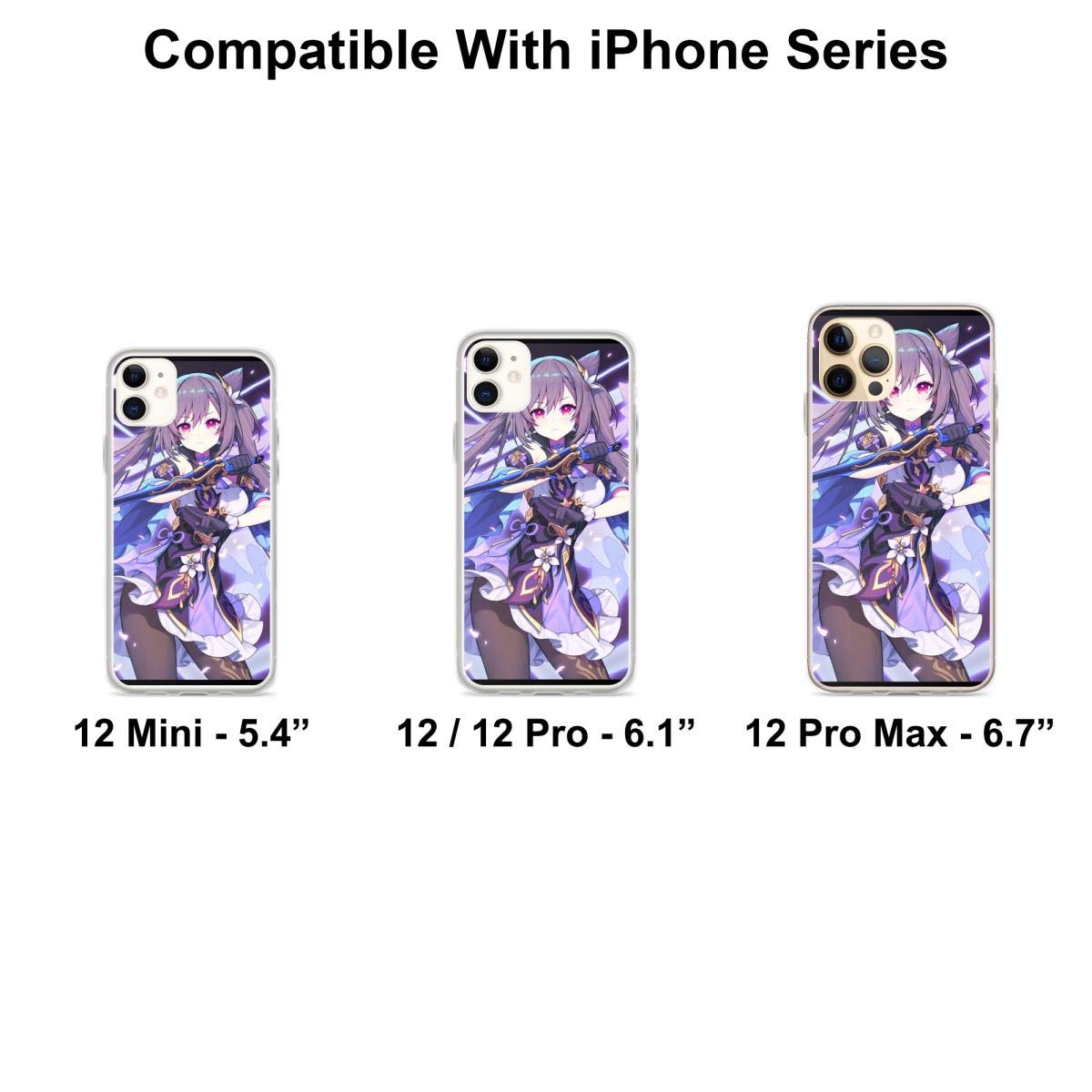 Genshin Impact Keqing Character Phone Case for iPhone 15 14 13 12 11 X Xs XR 8 7 6 6s Plus Pro Max - Clear Transparent Protective Cover - Perfect for Gaming Fans & Anime Lovers