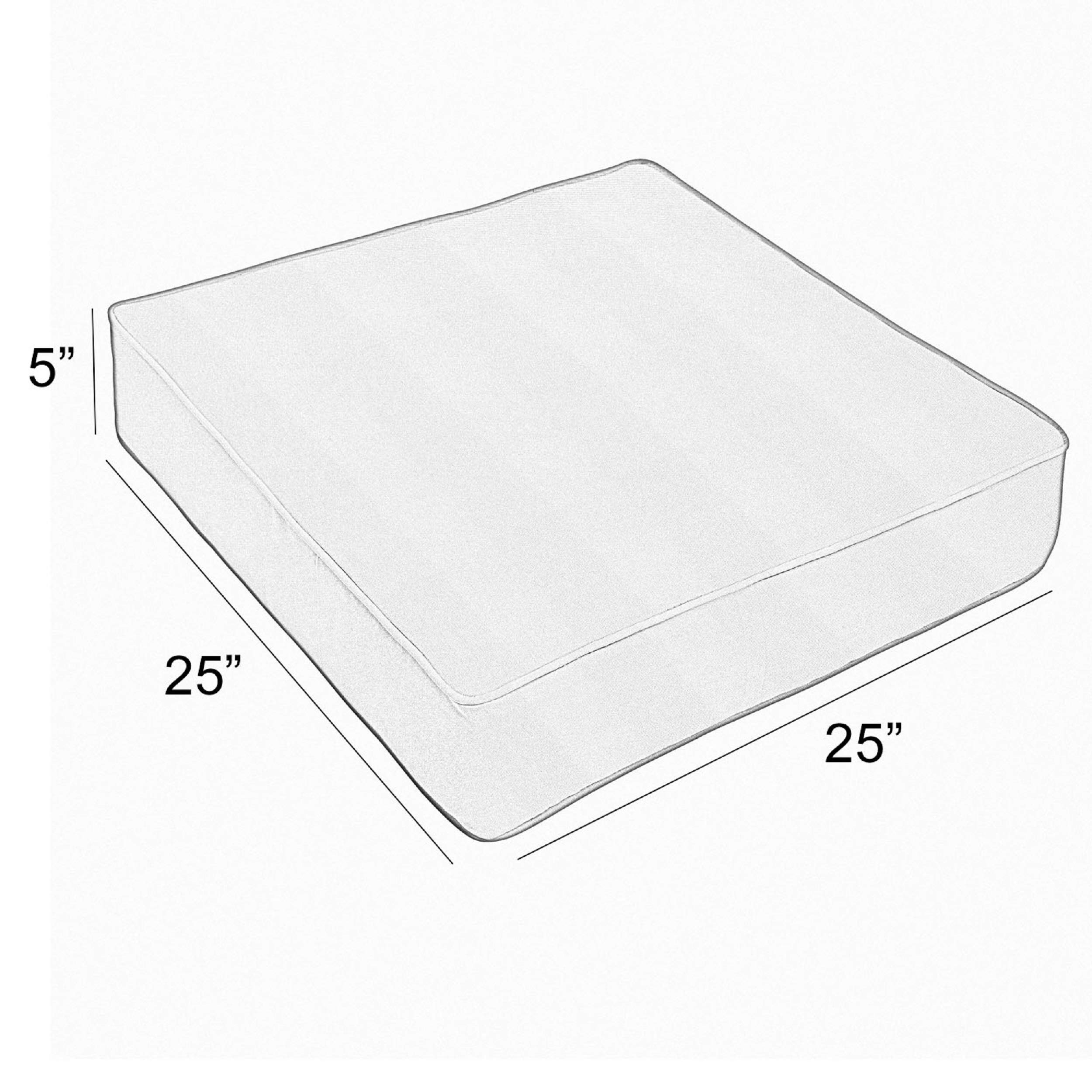 Sorra Home Sunbrella Spectrum Peacock Outdoor Cushion - Waterproof & UV Resistant Patio Furniture Cushion for Deck, Poolside & Garden Lounge Chairs