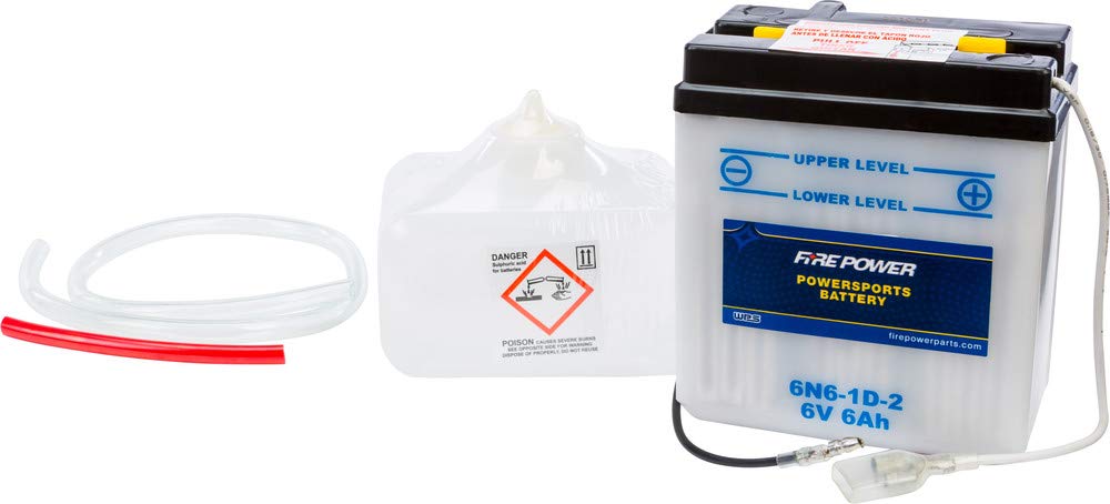 Fire Power Battery with Acid for Kawasaki KE 100 1979-2001 - Motorcycle Replacement Battery for Off-Road & Street Riding