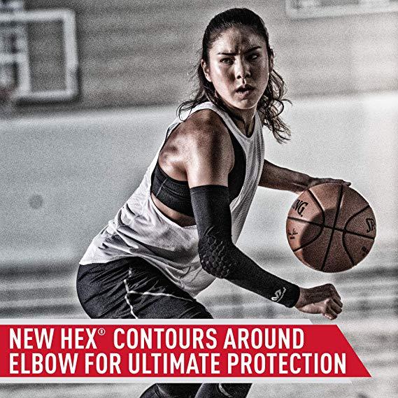 ELITE HEX® Compression Arm Sleeve for Basketball, Tennis & Sports - Single Arm Support for Shooting, Recovery & Performance